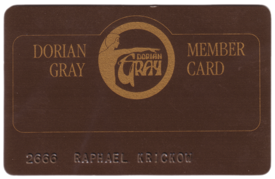Dorian Gray Member Card Raphael krickow